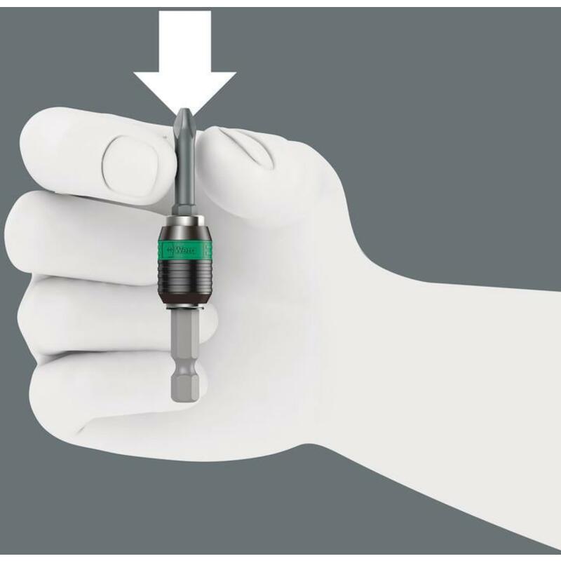 WERA 887/4 RR RAPIDAPTOR UNIVERSELE BITHOUDER METRINGMAGNEET (1/4 duim x 57 mm)