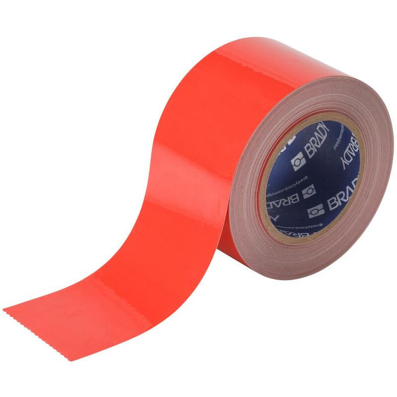 VLOERMARKERINGSTAPE - BRADY 104343 - ROOD 76,2 MMX30 M