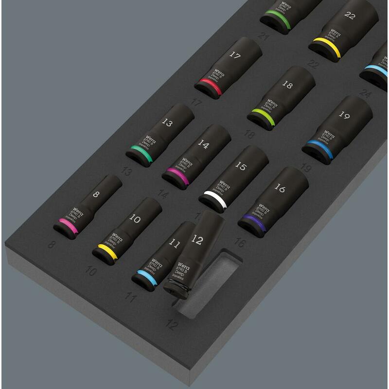 MODULE DOUILLES IMPACT      9728 ZYKLOP (15PC)WERA