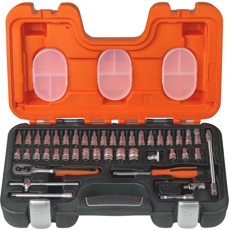SCHROEV.DOPPENSET 6K - 1/4" S460 (46ST.)     BAHCO