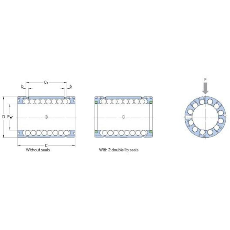 Schaeffler - lbcr 20 D-2LS - douille à billes fermée - 20 x 32 x 45 mm - 01330086