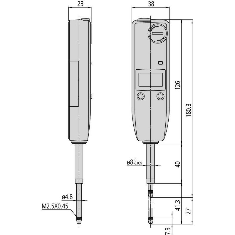 MEETKLOK 25,4MM 0,01MM  DIG.575-121  ID-U MITUTOYO