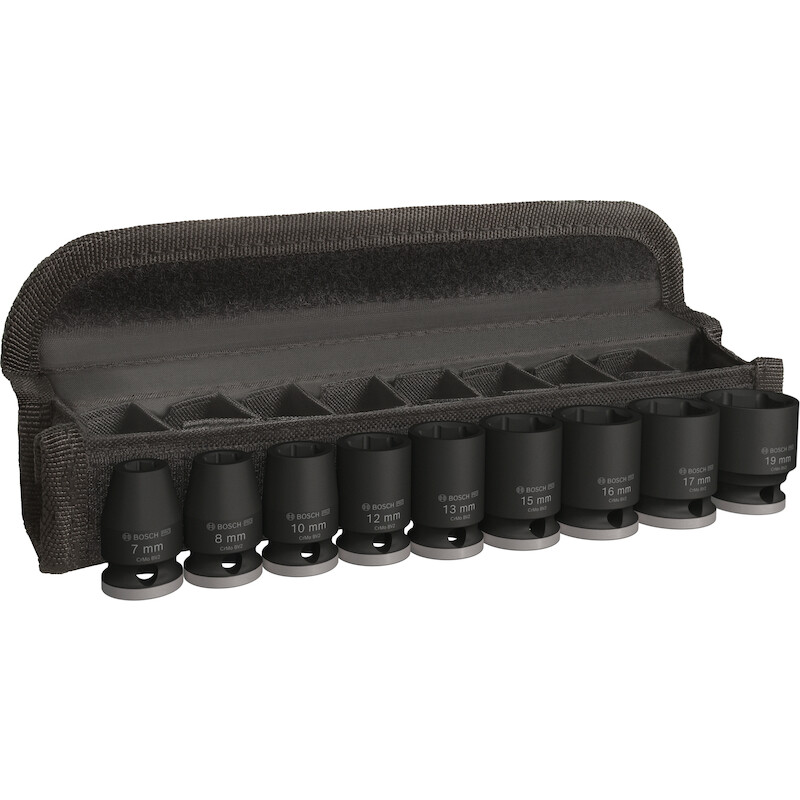 SLAGDOPPENSET 3/8"  7-19MM  2608003036 (9ST) BOSCH