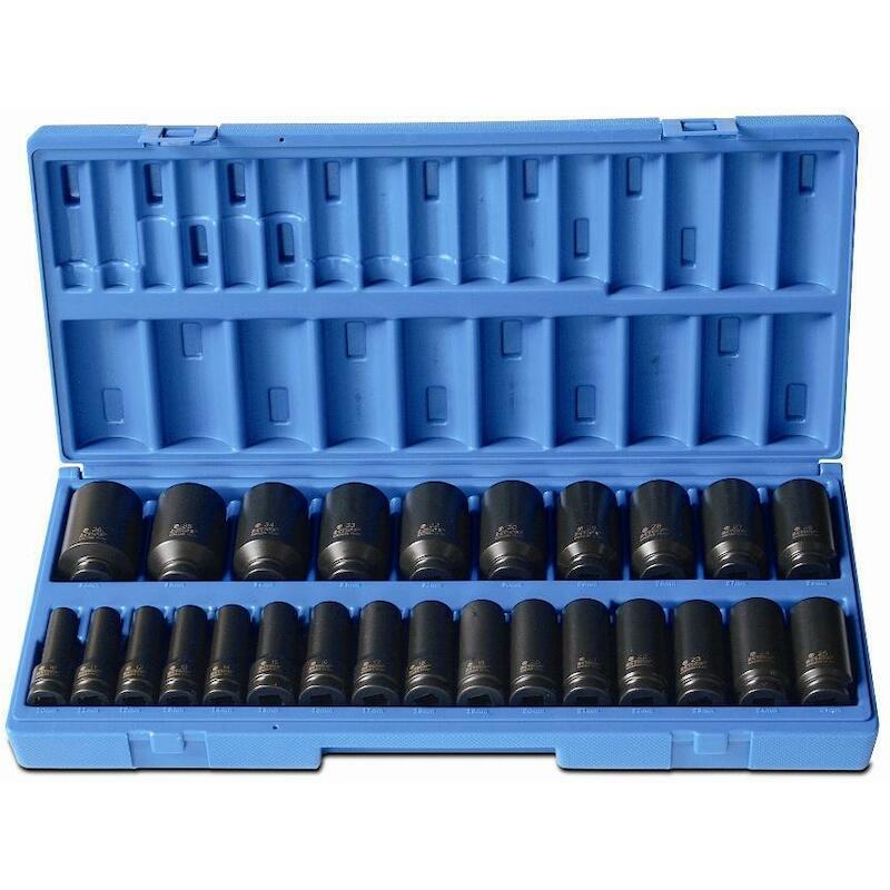 Action - Impact socket set - DO605222601 - 1/2" - hexagonal - deep - 10–36 mm - 26 pieces - in case - 02665205