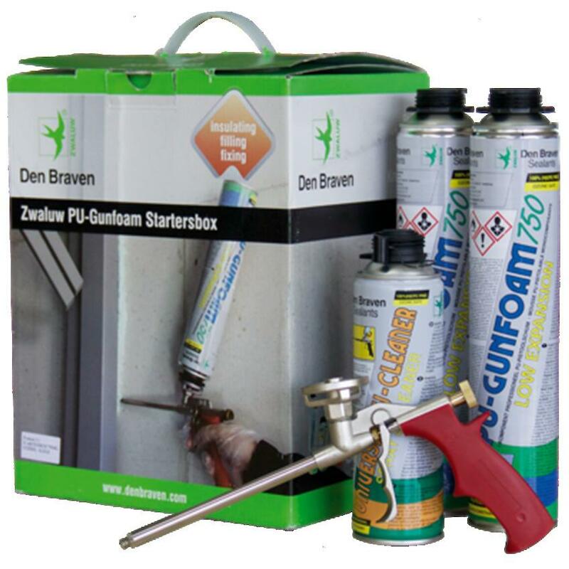 PU-SCHUIM(9ST)+CLEANER+PIST.PU-STARTERSBOX  ZWALUW