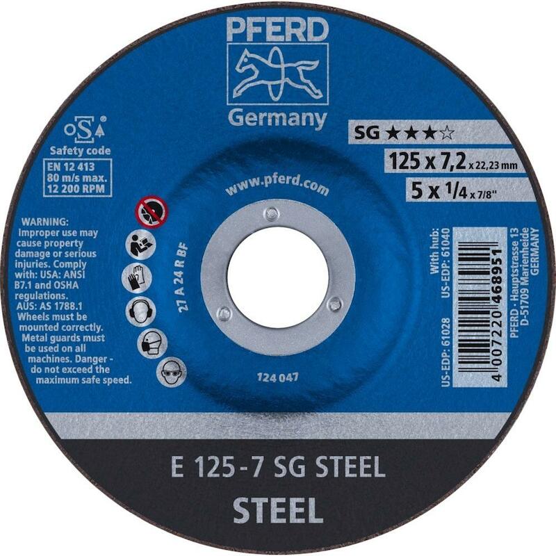 DISQ. ÉBARBER 125X7,2X22,23 SG STEEL         PFERD