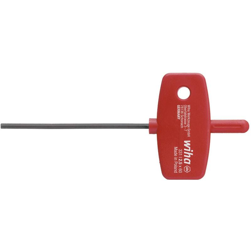 CLÉ MÂLE AVEC MANCHE CLÉ SIX PANS, OXYDÉ NOIR - 331015060 - WIHA