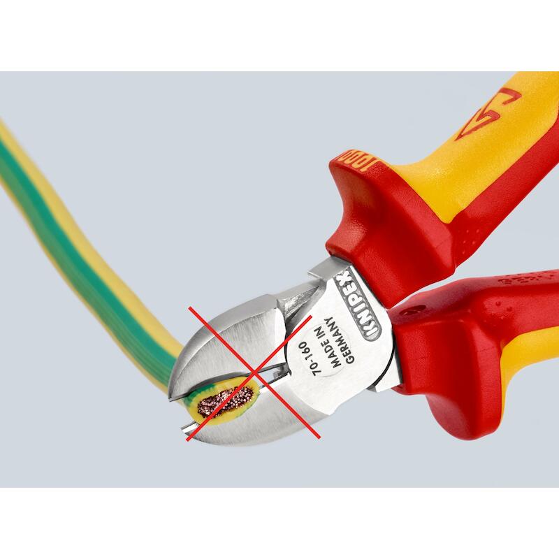 PINCE COUPANTE CÔTÉ VDE     70 06T - 160MM  KNIPEX