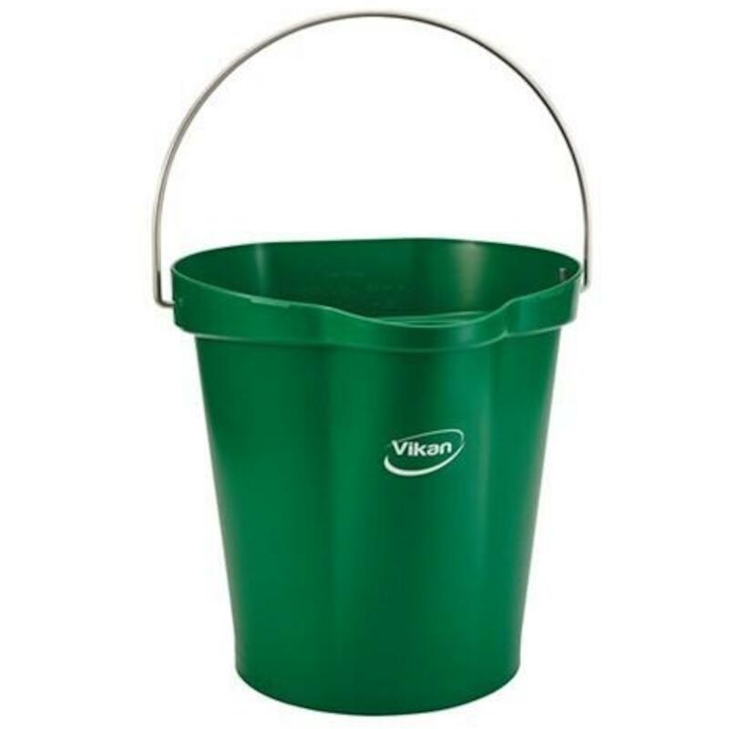 SEAU PP/INOX VERT           5686/2 - 12L     VIKAN