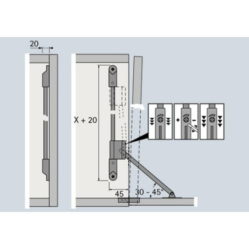 HETTICH 020866 KLASSIK REMKLEPHOUDER 400-465