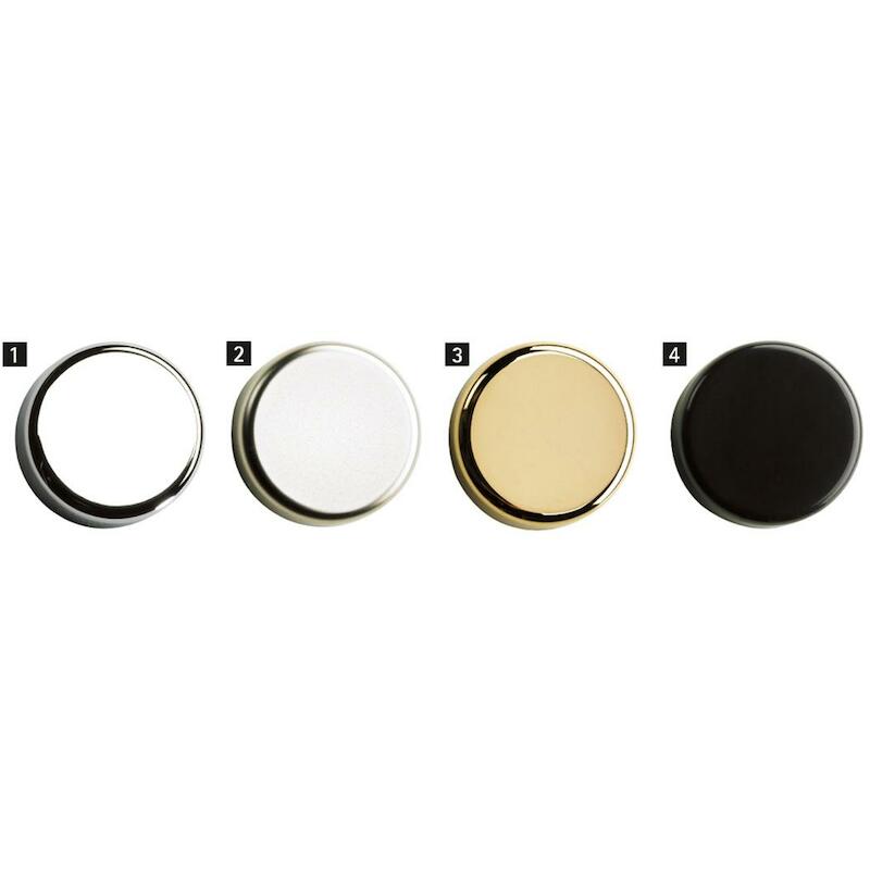 HETTICH 70051  AFDEKKAP GLASDEURSCHARN ZWART  ROND