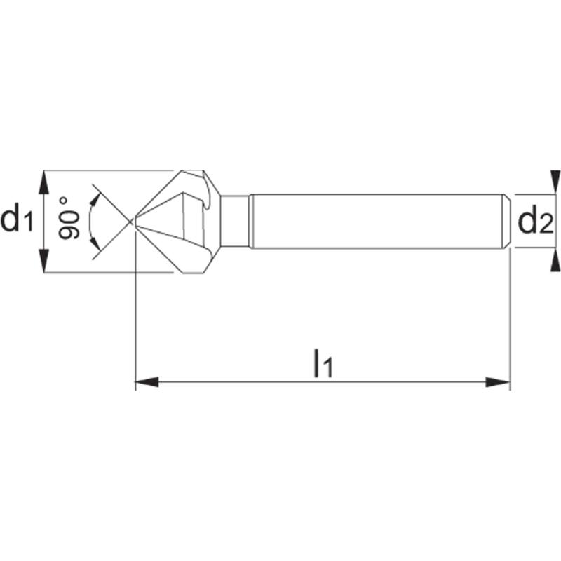 FRAISE À CHANFREINER ECO PRO HSS DIN 335-C 90°, 3 TAILLANTS 25MM - 425352500 - INTERNATIONAL TOOLS