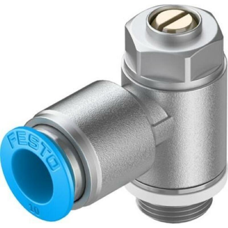 SMOORVENTIEL MET TERUGSLAGKLEP GRLA-1/4-QS-10-D (193148) FESTO