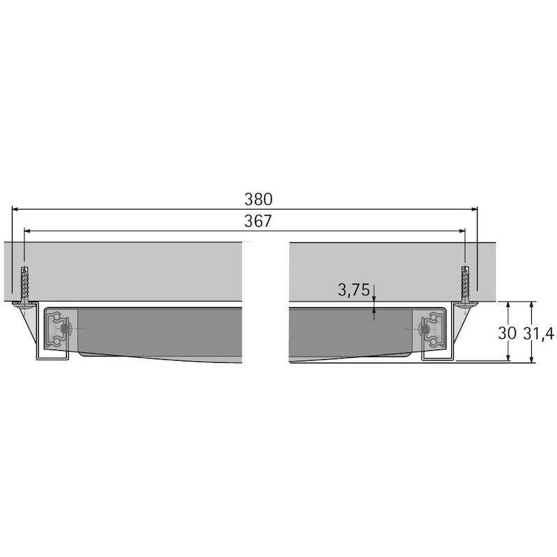 HETTICH 9037044 SCHRIJFARTIKELENLADE ZWART
