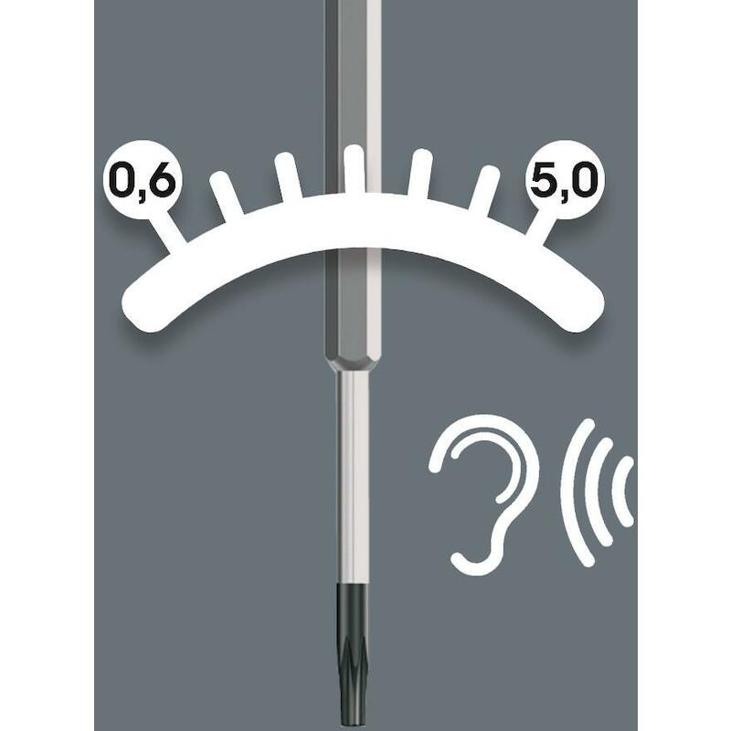 WERA 300 DRAAIMOMENT-INDICATOR TORX (TX 7, 0,9 Nm)