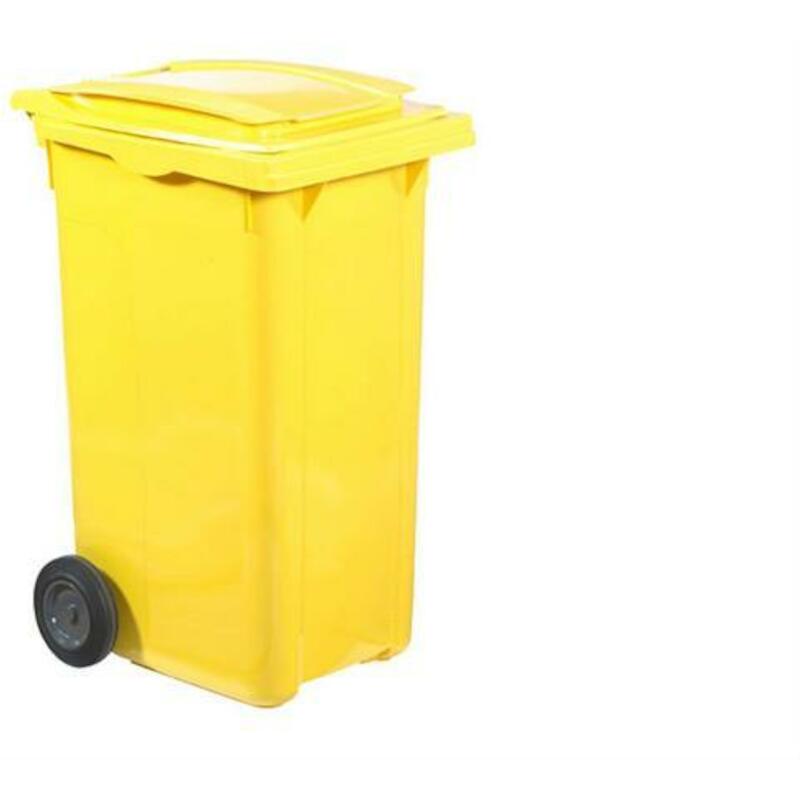 VUILNISBAK - PLASTI-BAC 810240 - HIGH DENSITY POLYETHYLEEN 240 L GEEL