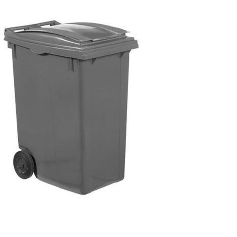 VUILNISBAK - PLASTI-BAC 810360 - HIGH DENSITY POLYETHYLEEN 360 L GRIJS