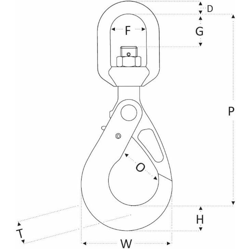 CROCHET AUT.À ÉMERILLON G10 RSBS-13MM 6700KG  REMA