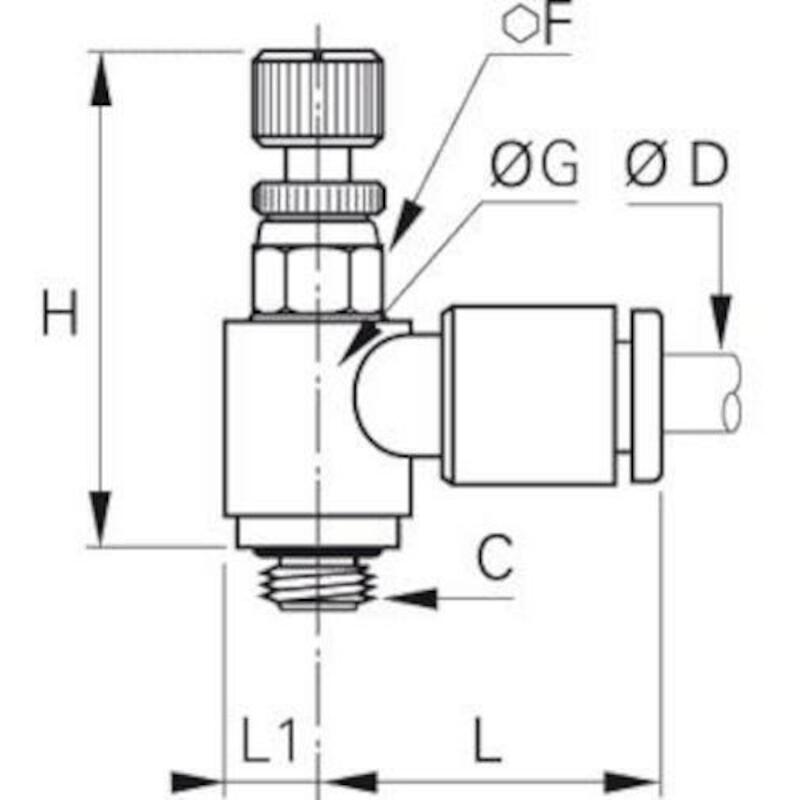 SNELHEIDSREG. 6MM X M5      7660 06 19      LEGRIS