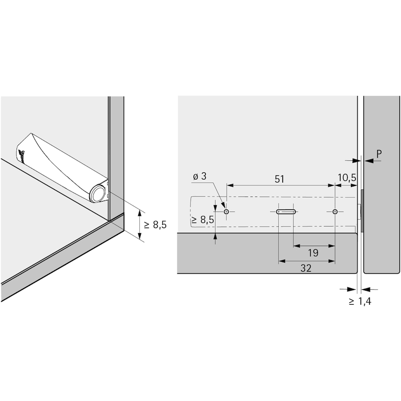 MAGNEET SCHROEF LANG PUSH TO OPEN ANT HETT-9375980