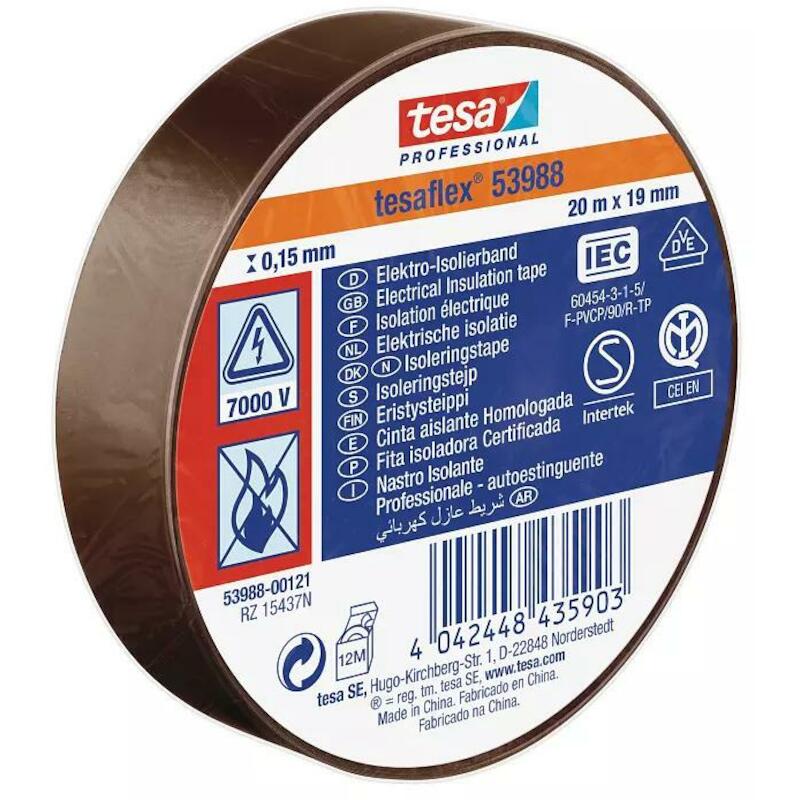 ISOLATIEBAND TESAFLEX BRUIN 53988  19MM X 20M TESA
