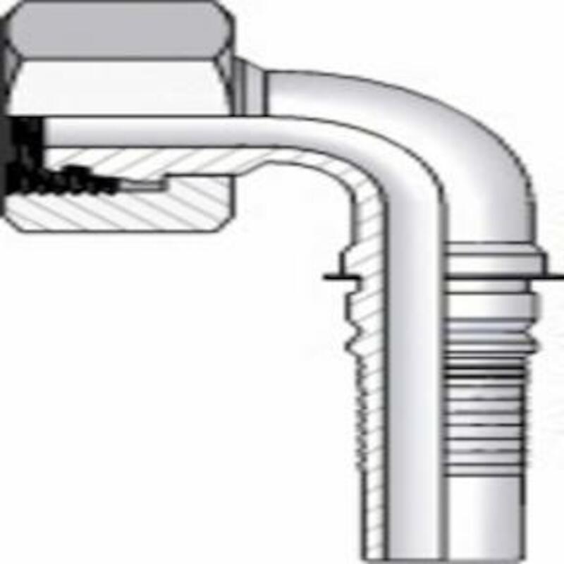 PERSKOPPELING 90° DKOS - 30S/V X 1"      INTERLOCK