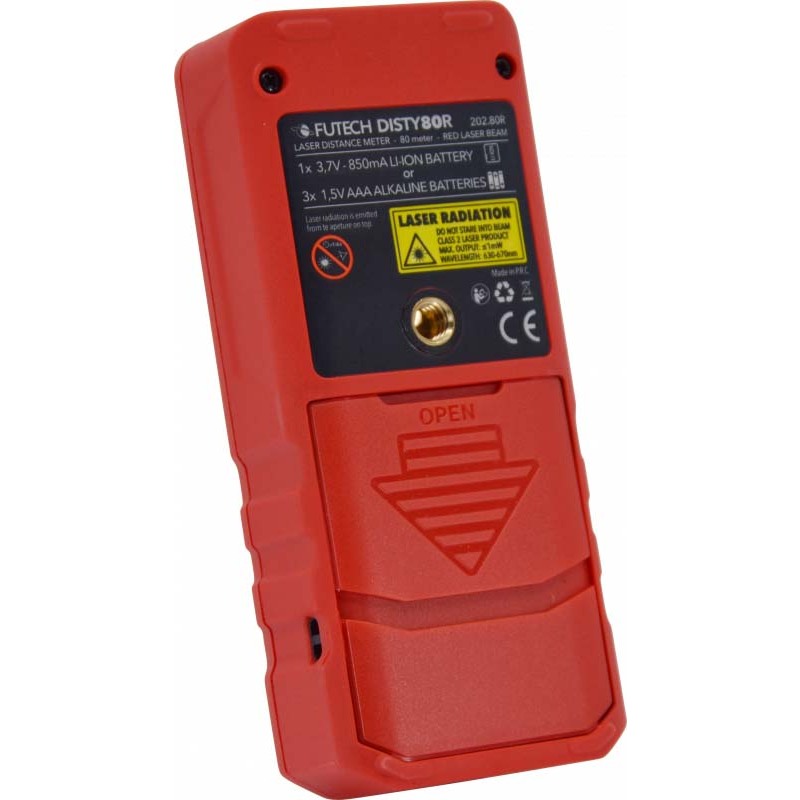 TÉLÉMÉTRE 80M ROUGE         DISTY 80 2XAA   FUTECH
