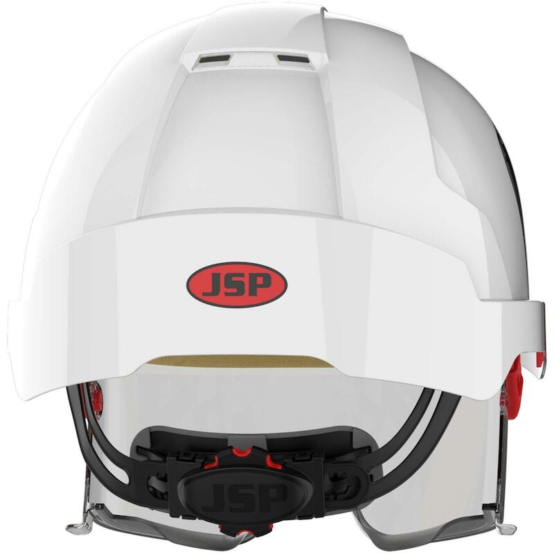 Jsp - Safety helmet - evo VISTAlens - With integrated eyewear - Vented - Wheel ratchet - White - 03043016