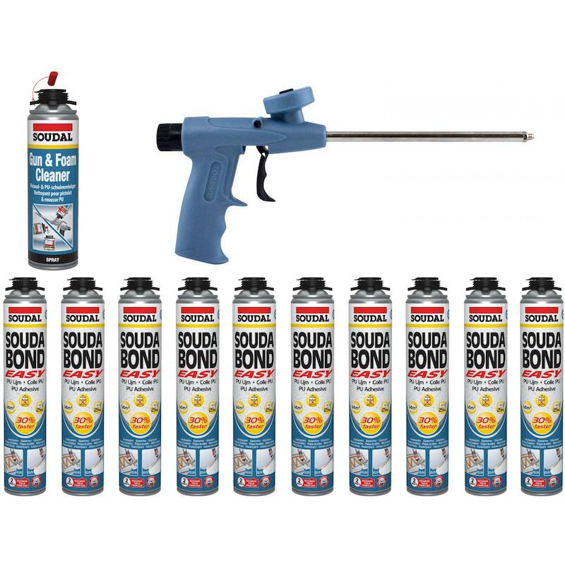 PU-SCHUIM(10ST) + PISTOOL   SOUDABOND EASY GUN SOU
