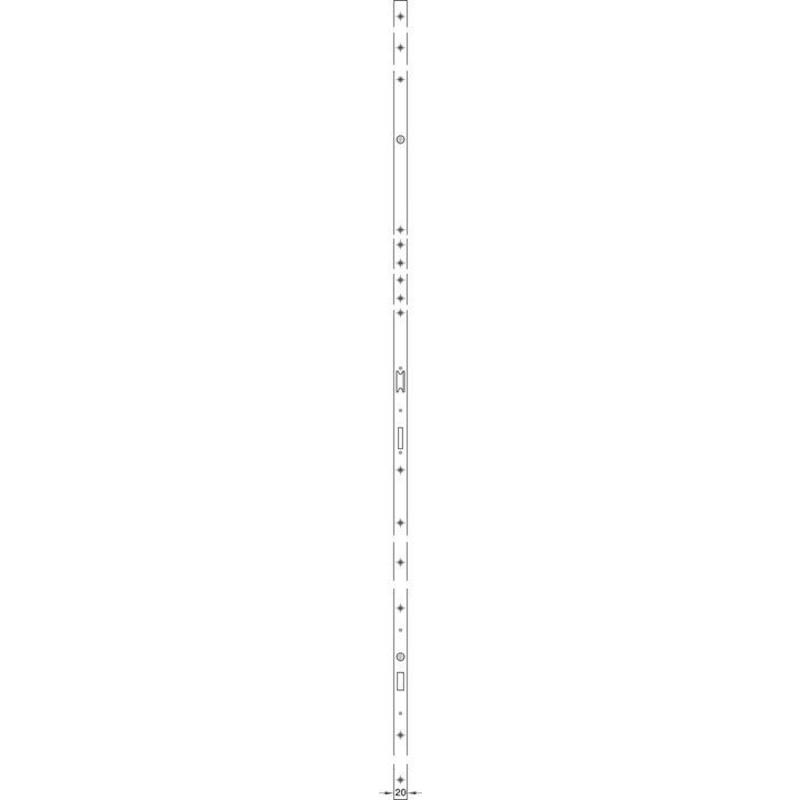 Kfv - Driepuntsslot - BS2300-F16/55/72/8 - B001 - verzinkt - 03332447