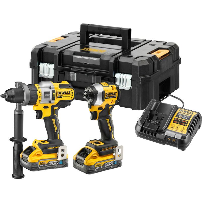 Dewalt - Cordless combo kit - DCK2052H2T-QW - DCD999 + DCF850 - 18 V - 2x 5.0 Ah Powerstack - tstak - 03270924