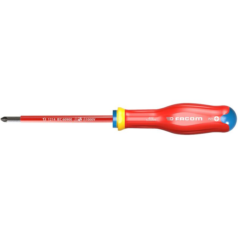 Facom - vde schroevendraaier - Protwist - Pozidriv - PZ1 x 100 mm - 1.000 V - ATD1X100VE - 02947671