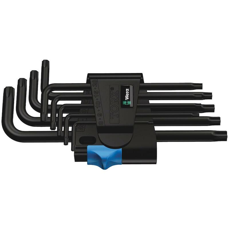 STIFTSLEUTELSET TORX ZWART  967 L/9 TORX HF   WERA