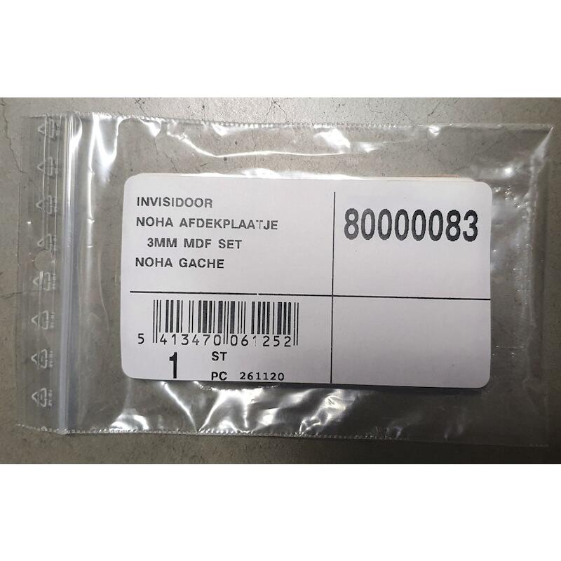 AFDEKPLAAT MDF SLOT NOHA    INVISIDOOR - 3MM ARGEN