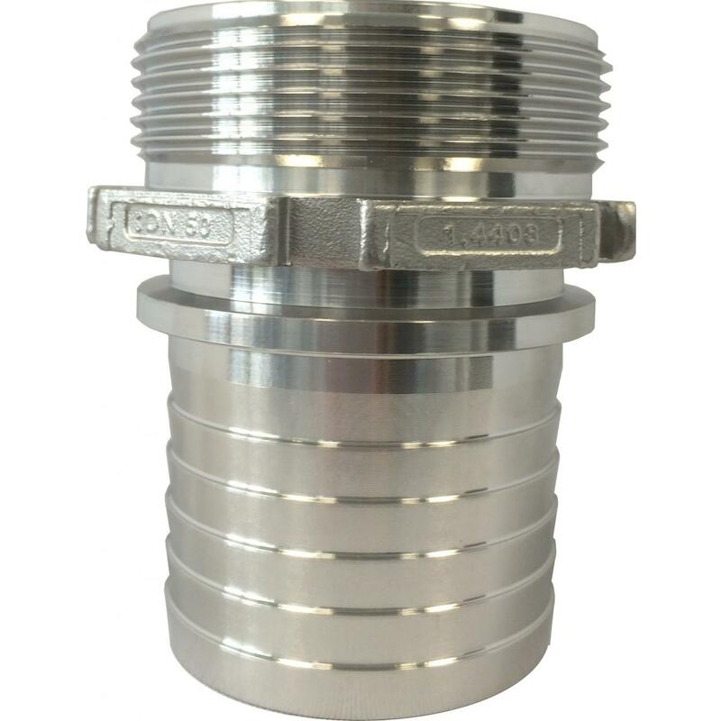 SLANGPIL.EN14420 SLT50 RIB+KR.X2" M/BSPP       RVS
