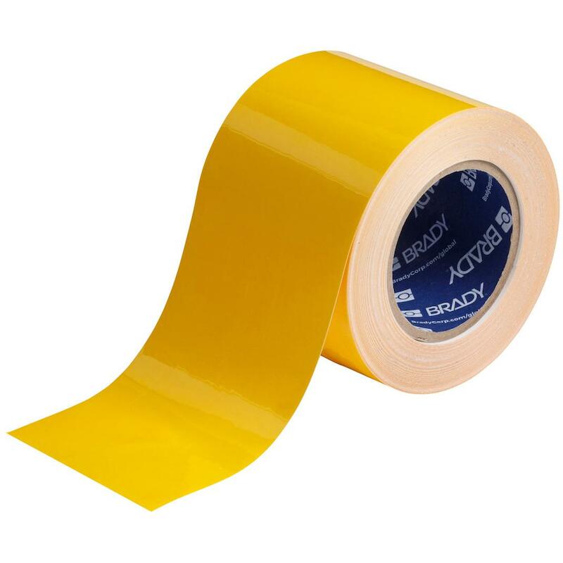 BANDE DE MARQ.AU SOL JAUNE  104372 101,6MMX30M