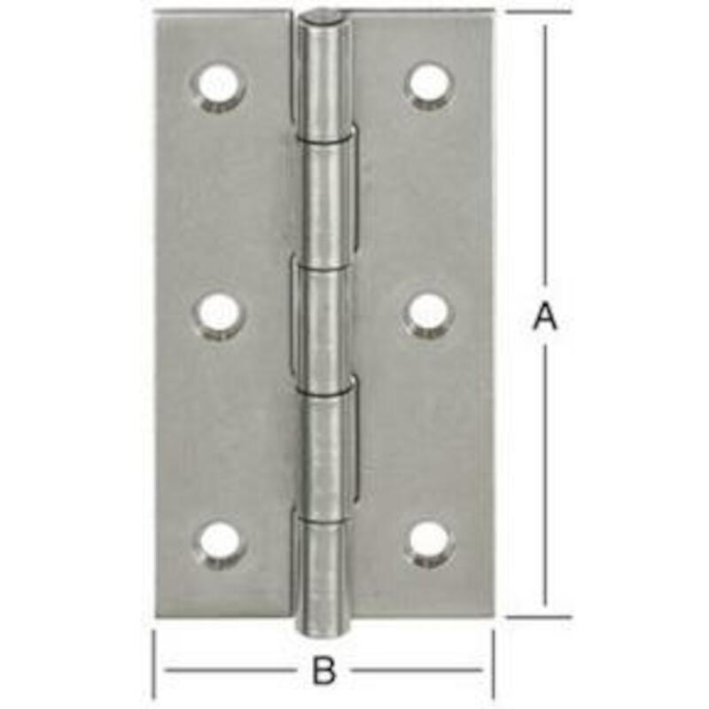 SCHARNIER/SMAL INOX STIFT            100X52  INOX