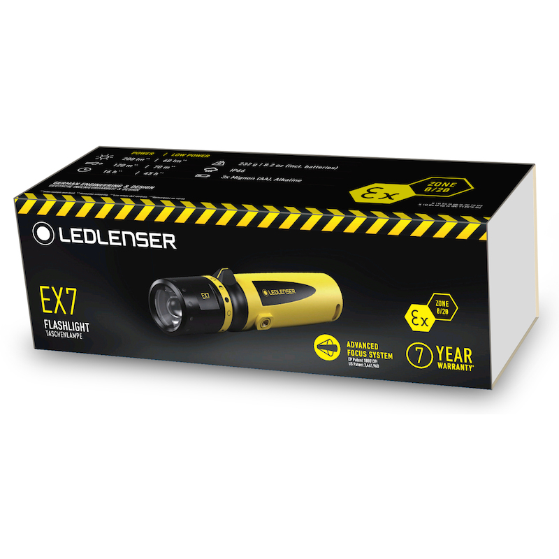 LAMPE POCHE 200LM-120M-45U  EX7 ATEX (3XAA)  LED L
