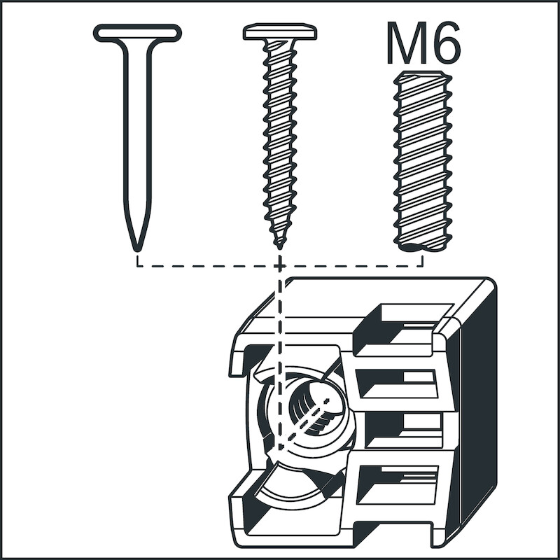 EMBASE (S/SERRE-CÂBLE)      1600A032GF  (100PC)BOS