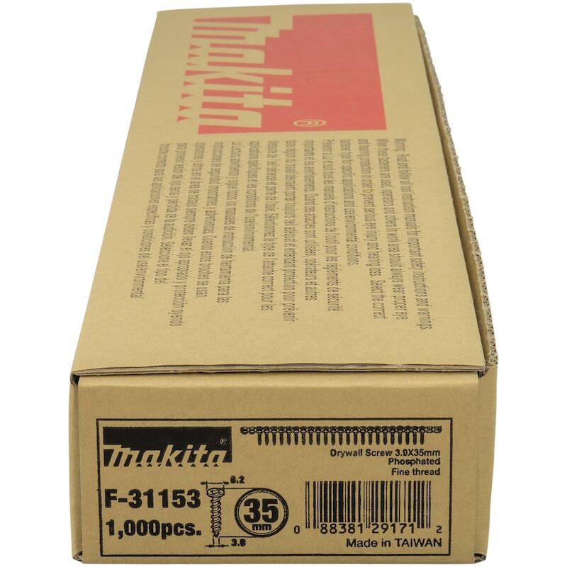 VIS EN BANDE POUR PLAQUE DE PLÂTRE SUR ARMATURE MÉTALLIQUE (MAX = 0,75 MM) - F-31153 - MAKITA