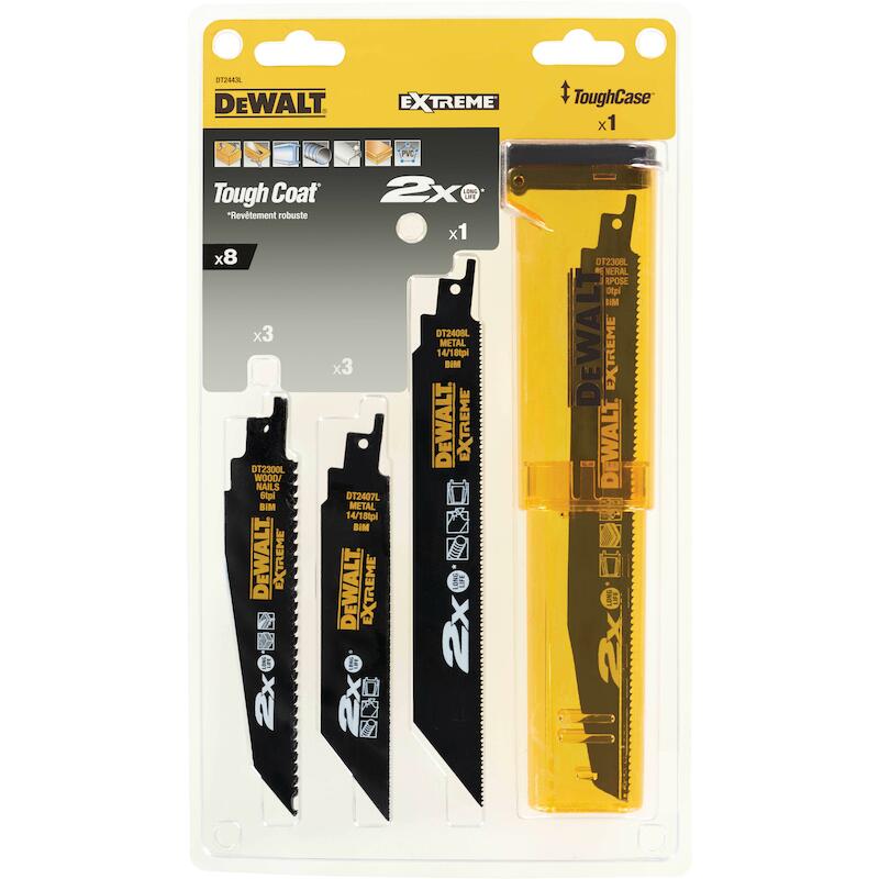 JEU LAMES SCIE SABRE DÉMOL. DT2443L    (8PC)DEWALT