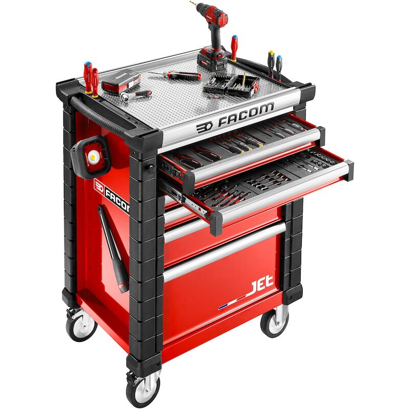 GEREEDSCHAPSWAGEN ROOD 6L.  JET.6M3A         FACOM