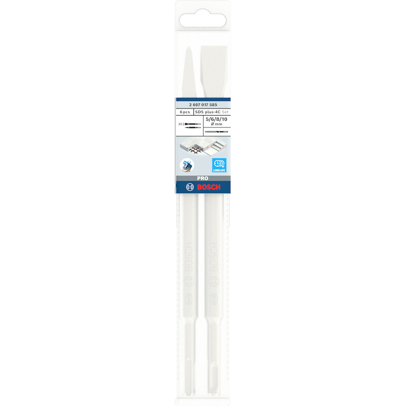 BOOR-/BEITELSET SDS+ 4C     2607017585 (6ST) BOSCH