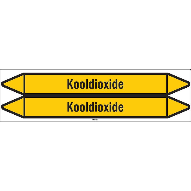 LEIDINGMERKER - BRADY N004353 - 'KOOLDIOXIDE' ZWART OP GEEL 355X 37 MM (3 EA)
