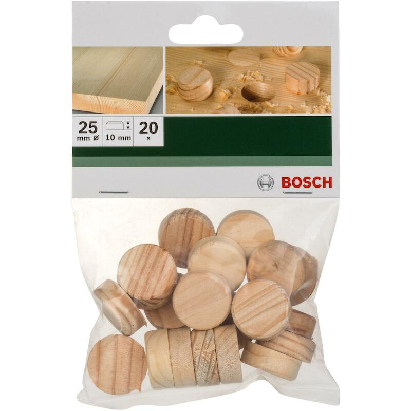 BOUCHONS EN BOIS D25 X 10MM 2609255322 (20PC)BOSCH