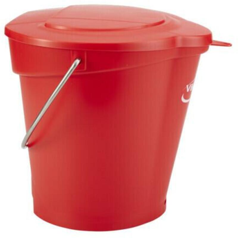 SEAU PP INOX ROUGE          5688/4  6L       VIKAN