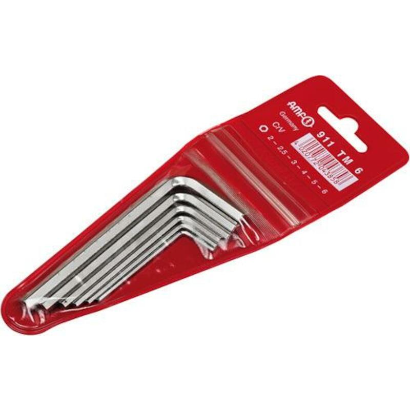 JEU DE CLE SIX PANS MALE POCH.  DIN911TM8/2-10MM