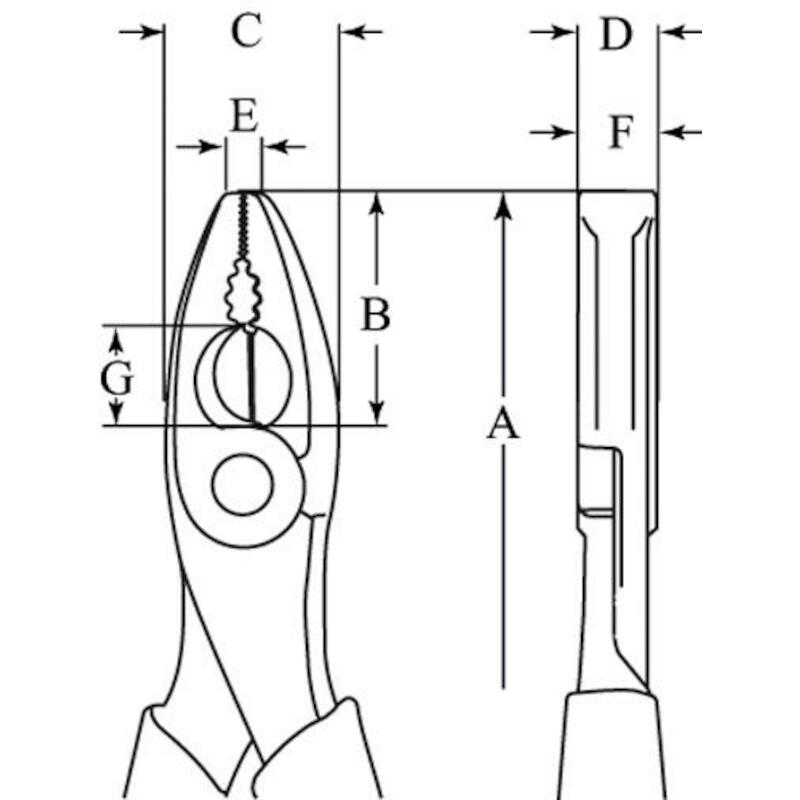 COMBINATIETANG ERGO         2628G (L=180MM)  BAHCO