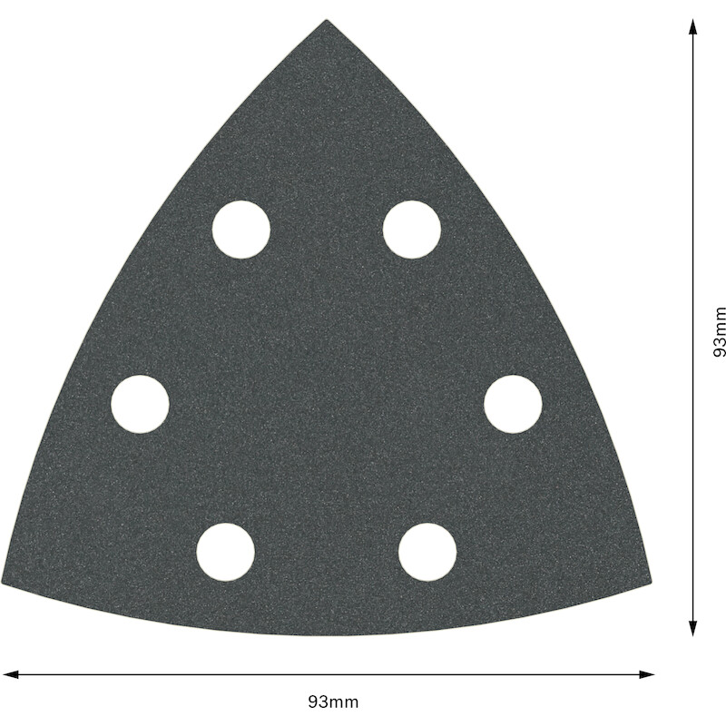 FEUILLE ABR.DELTA 93MM 6TR. 2608605195(5PC)P180