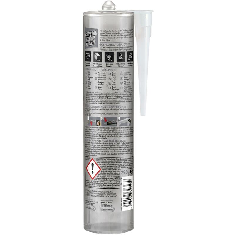 MONTAGE LIJM CRYSTAL   290G NO MORE NAILS   PATTEX